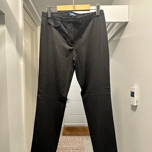 Theory Charcoal wool work pants low waist tapered leg